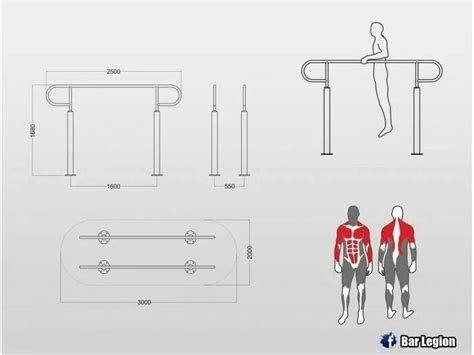 Parallel Bars DIY | Street workout, Calisthenics bars, Bar dimensions