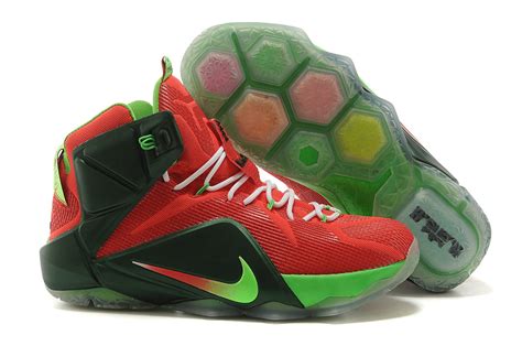 Super Quality Nike Lebron James 12 Red Black Green Shoes