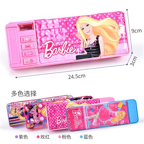 Barbie primary school stationery box girls pencil case princess girl Korean version of children ...