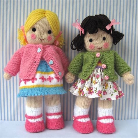 Polly and Kate doll knitting pattern INSTANT by dollytime on Etsy