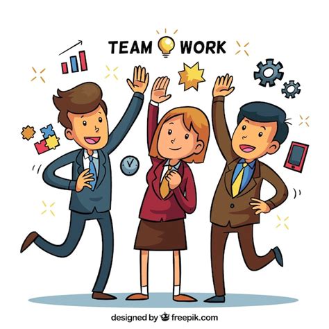 Teamwork Cartoon Images - Free Download on Freepik