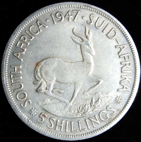 South Africa 5 Shillings 1947 - B and G Coins