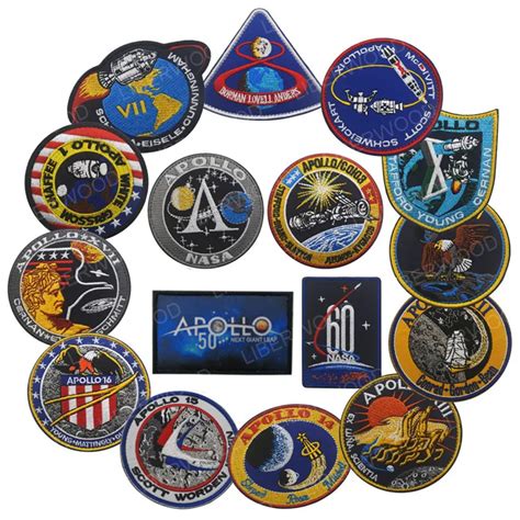 VINTAGE ORIGINAL APOLLO 11 VOYAGER EMBLEMS BACK SPACE PATCH Collage USA ...