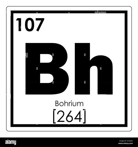 Bohrium chemical element periodic table science symbol Stock Photo - Alamy