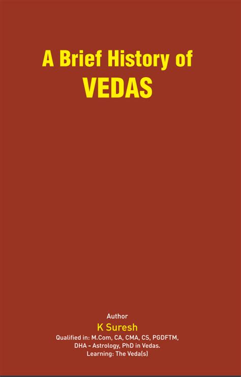 A Brief History of Vedas – Book (English) - Ghanapati.com