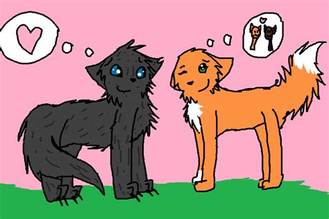 Ashfur and Squirrelflight by superdoggy on DeviantArt