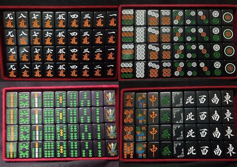 Black Mah Jong set Mahjong Tiles, Traditional Games, Game Sales, Home Activities, 25mm ...