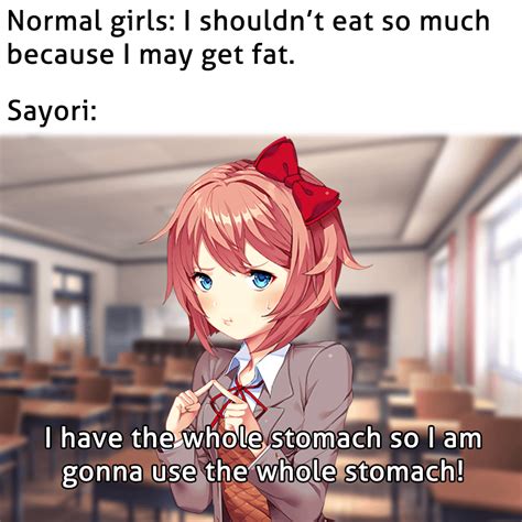 But Sayori, you are always hungry! : notlikeothergirls