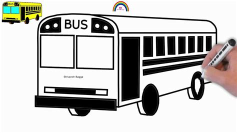 How To Draw Bus Step By Step For Kids Youtube | Images and Photos finder