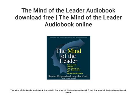 The Mind of the Leader Audiobook download free | The Mind of the Lead…