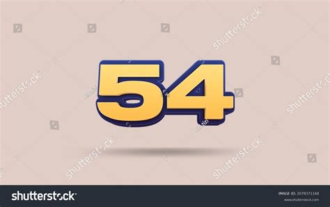 54 3d Number 54 Symbol Great Stock Illustration 2078371168 | Shutterstock