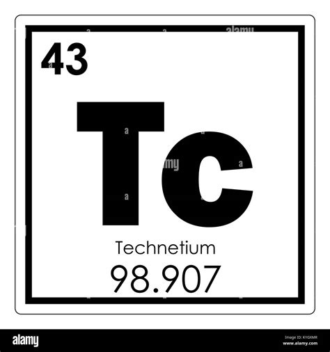 Technetium chemical element periodic table science symbol Stock Photo - Alamy