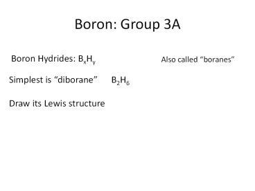 PPT – Boron: Group 3A PowerPoint presentation | free to download - id ...