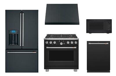 GE Cafe Matte Black Kitchen Package with 36" Pro Range | eBay