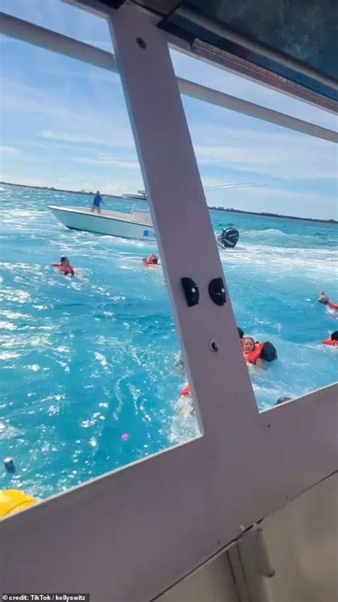 Frightening Moment Two-deck Ferry Sinks On Bahamas Trip To Blue Lagoon ...