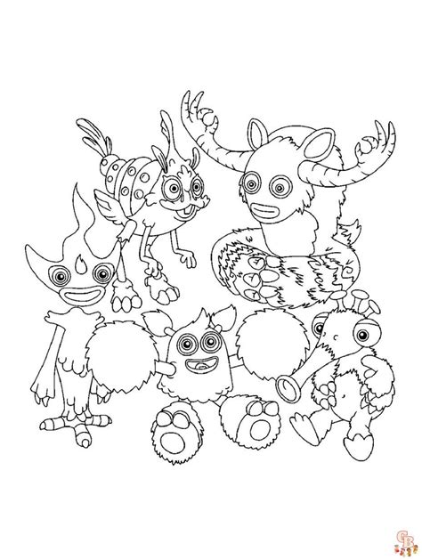 Enjoy Creativity with My Singing Monsters Coloring Pages