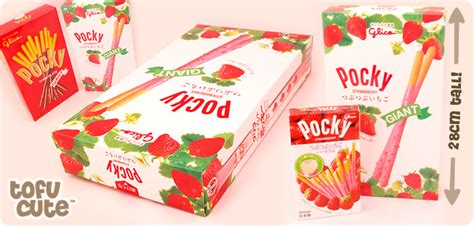 Buy Glico Giant Pocky Sticks - Tsubu Tsubu Strawberry at Tofu Cute