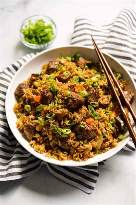 Steak Fried Rice (Easy Beef Fried Rice) - Joyous Apron