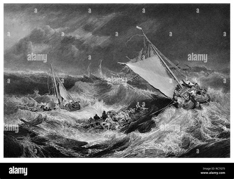 The shipwreck turner painting Black and White Stock Photos & Images - Alamy