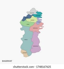 Bagerhat District Map Bangladesh Stock Vector (Royalty Free) 1748167625 ...