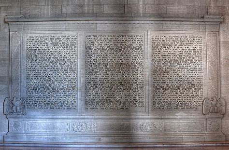 Abraham Lincoln - Second Inaugural Address In The Lincoln Memorial ...