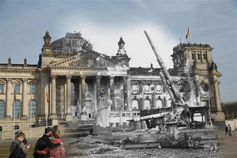 1945 and 2015, then and now at the Berlin Reichstag : r/wwiipics