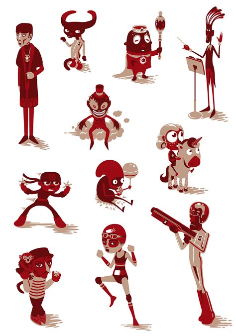 Characters in red 2023 on Behance