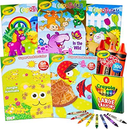 Amazon.com: crayon and coloring book set