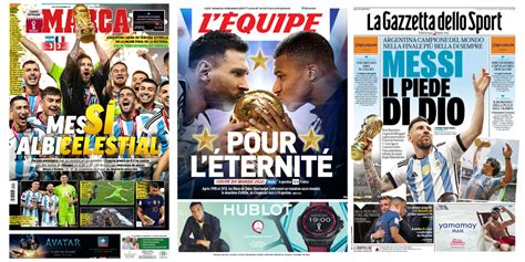 Coupe du monde 2022 : la presse célèbre l'«époustouflant» Messi ...