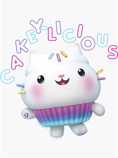 "Kids Gabbys Dollhouse Cakey Cat Cakey Licious " Sticker by ...