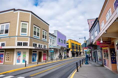 Central Juneau Alaska is Home To Many Tourist Shops, Restaurants and Landmarks. Editorial Photo ...