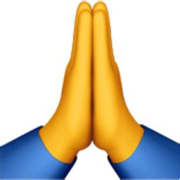 The Folded Hands Emoji on iEmoji.com | Hand emoji, Praying hands emoji, Folded hands