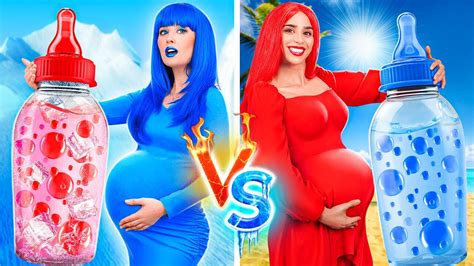 HOT VS COLD PREGNANT || Crazy Pregnancy Situations by 123 GO! Chords - Chordify