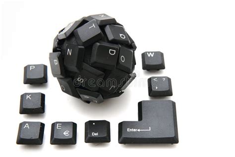 Keyboard Sphere As New Input Device for Your Computer Stock Image - Image of return, white: 30507287