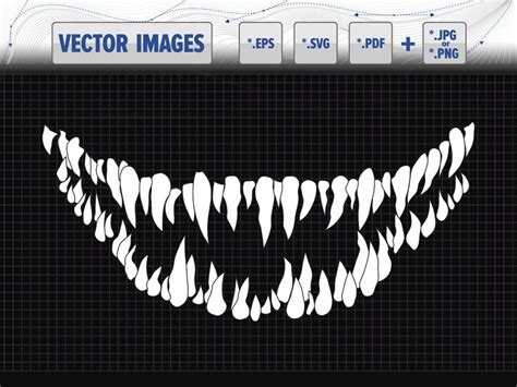 Smile Scary Teeth Vector Graphic Clipart Svg, Eps, Cmx, Cdr v13, Pdf ...