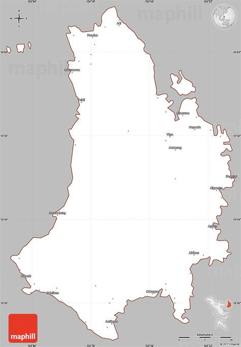 Gray Simple Map of Catanduanes, cropped outside