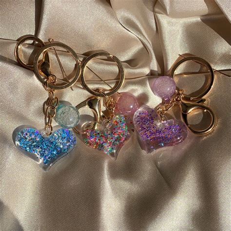 Cute Keychains Girly Keychain Resin Keychain Handmade - Etsy