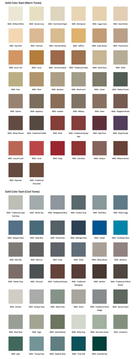 Sherwin Williams Superdeck Solid Stain Color Chart