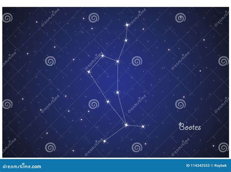 Constellation of Bootes stock illustration. Illustration of outdoor - 114342553