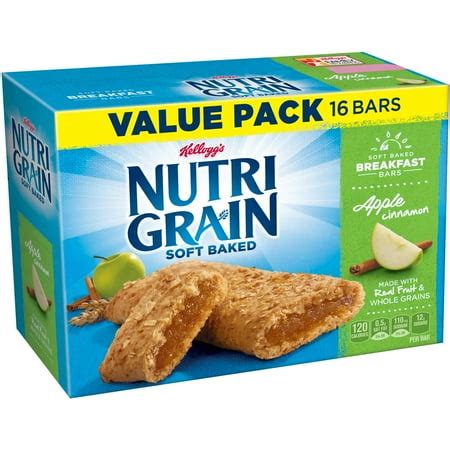 Kellogg's Nutri-Grain Soft Baked Apple Cinnamon Bar 1.3oz 16 count ...