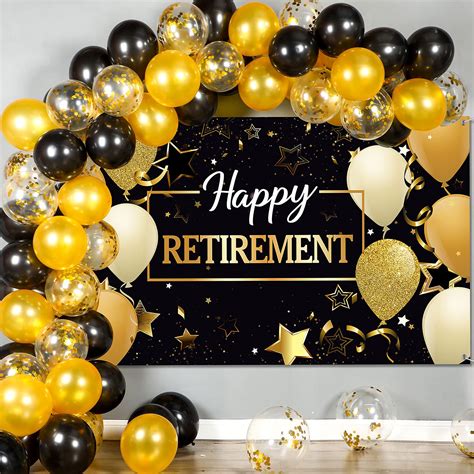 Buy Retirement Party Decorations Supplies Banner Balloons Fabric Retirement Sign Banner and ...