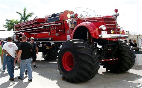 Just A Car Guy: Monster truck + vintage fire engine = rare cool factor ...