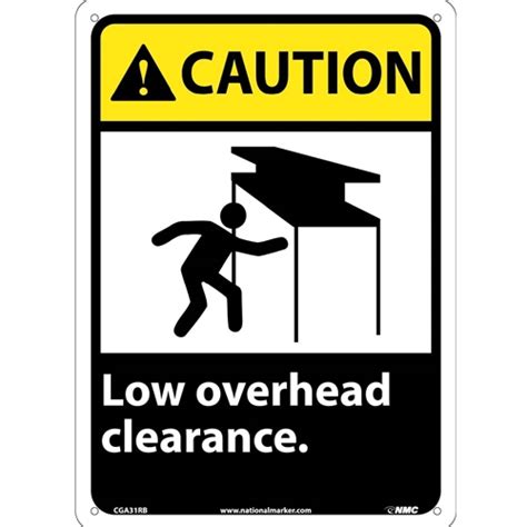 Caution Low Overhead Clearance Sign (CGA31RB)