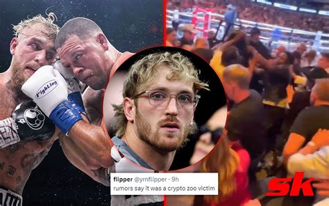 "Probably someone he scammed" - Fans react to Logan Paul getting caught up in mass ringside ...