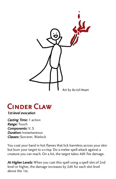 Cinder Claw: Inflict Wounds but like, way cooler - UnearthedArcana ...