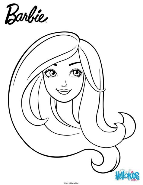 BARBIE coloring pages - Barbie portrait | Barbie coloring pages, Barbie coloring, Mermaid ...