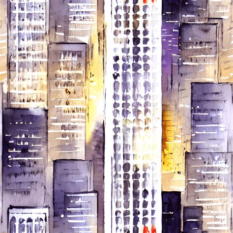 City Buildings Stylised Design Illustration Watercolor · Creative Fabrica