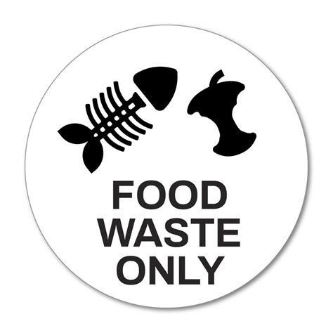 Food Waste Only Recycle Sticker Decal Window Sign Graphic Bin Car ...