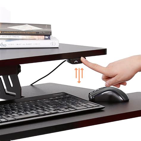 Electric Standing Desk Converter with Monitor Mounts | Techtonic by ...