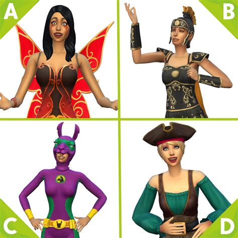 The Sims 4 Spooky Stuff: Costumes Screen